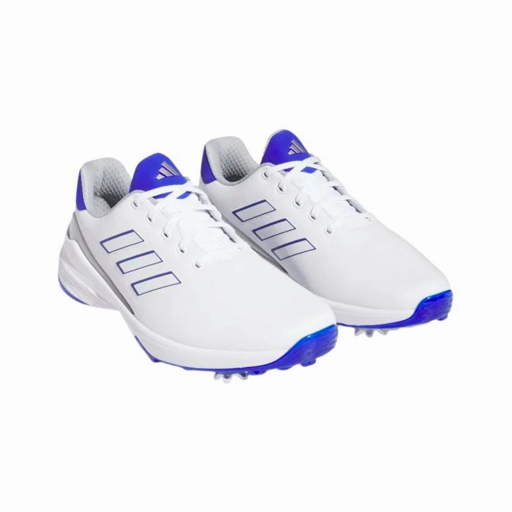 Adidas Men's ZG23 Golf Shoes - White/Lucid Blue/Silver Ozelia Adidas Shoes