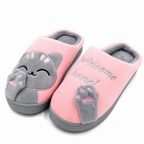 Havana Slippers Winter warm plush slippers cute cat animal slippers house bedroom couple slippers