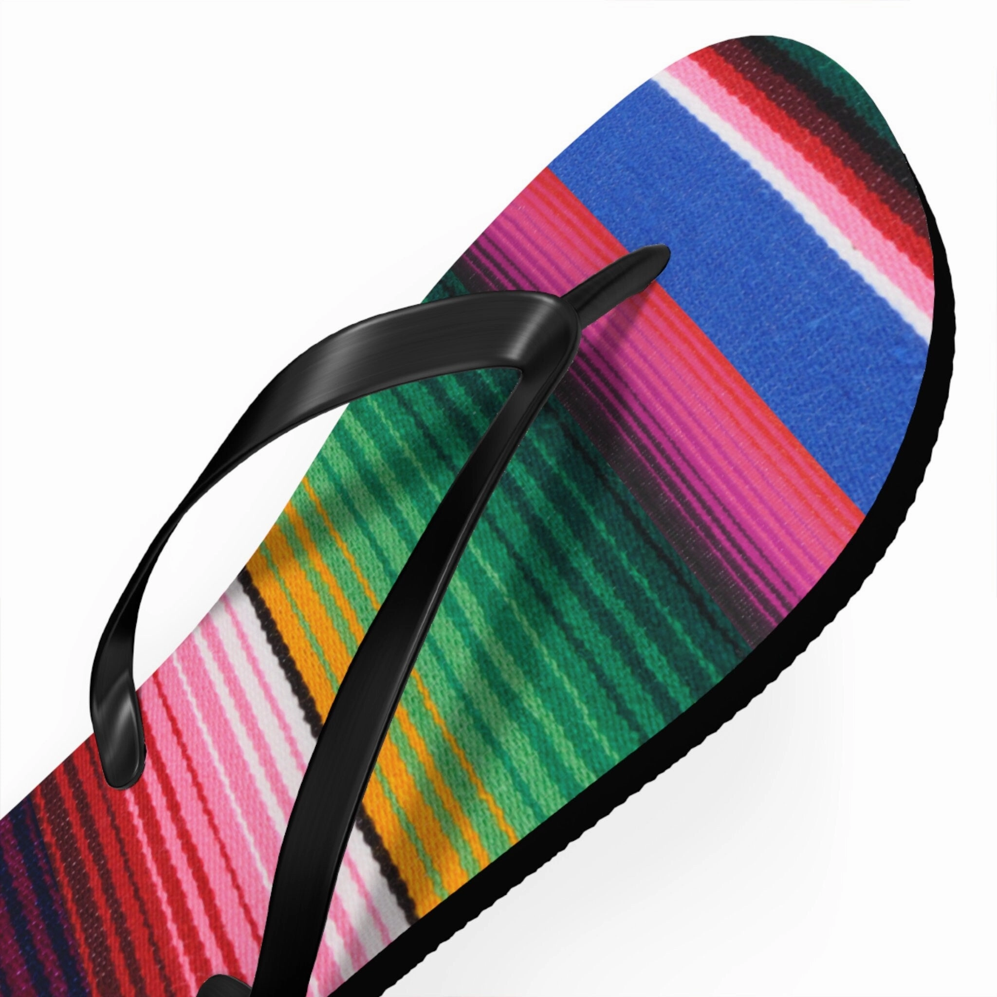 new Serape Ol FLIP FLOPS waterproof Mexican striped slip-on sandals womens sz 7 8 9 10 11 Shore And Skyline La Bamba Swim Beach Pool Line Krabor Flip Flops