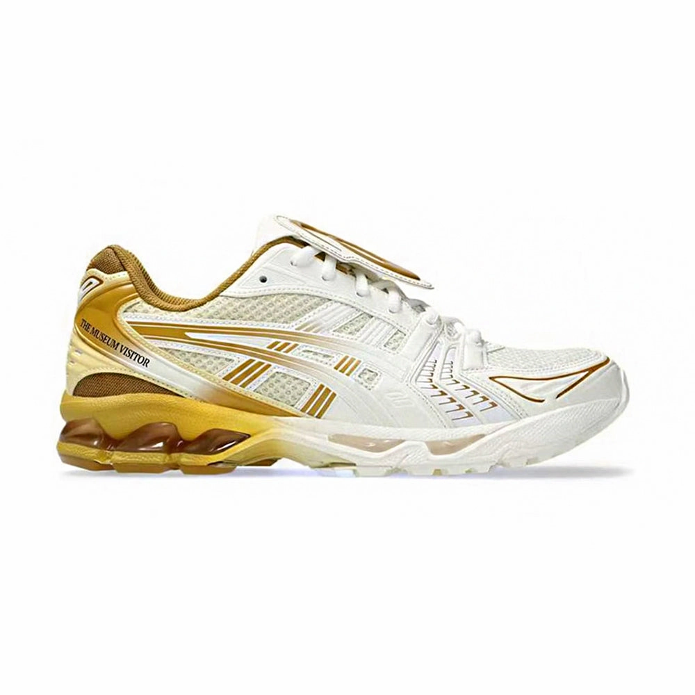 Asics x The Museum Visitor Gel-Kayano 14 | Cream Gold Asics Solution Speed Ff 3 Tennis Shoes Reviews