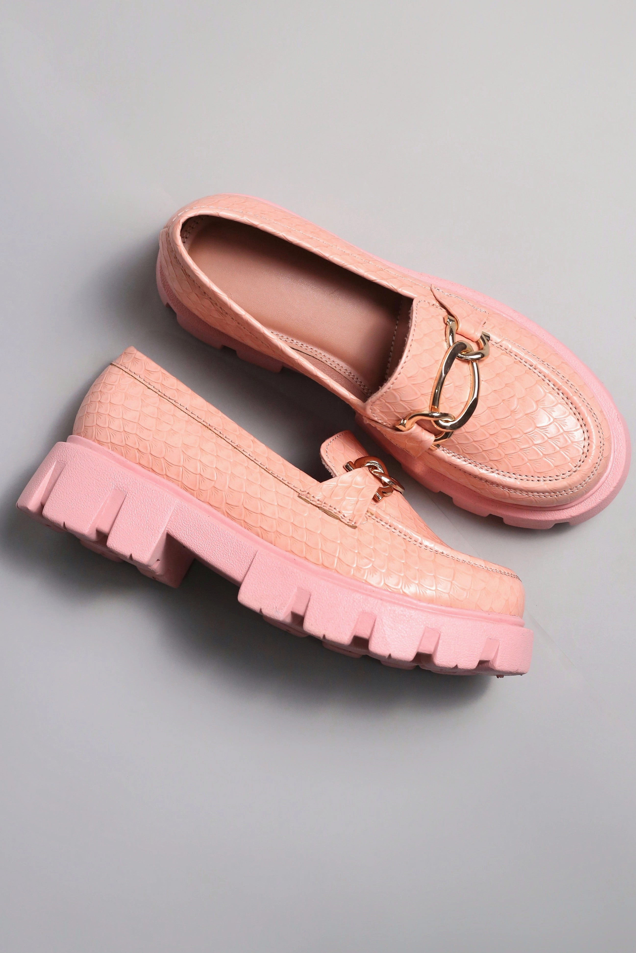Neiman Marcus Loafers Brauch Pink Patterned Embellished Loafer Shoe