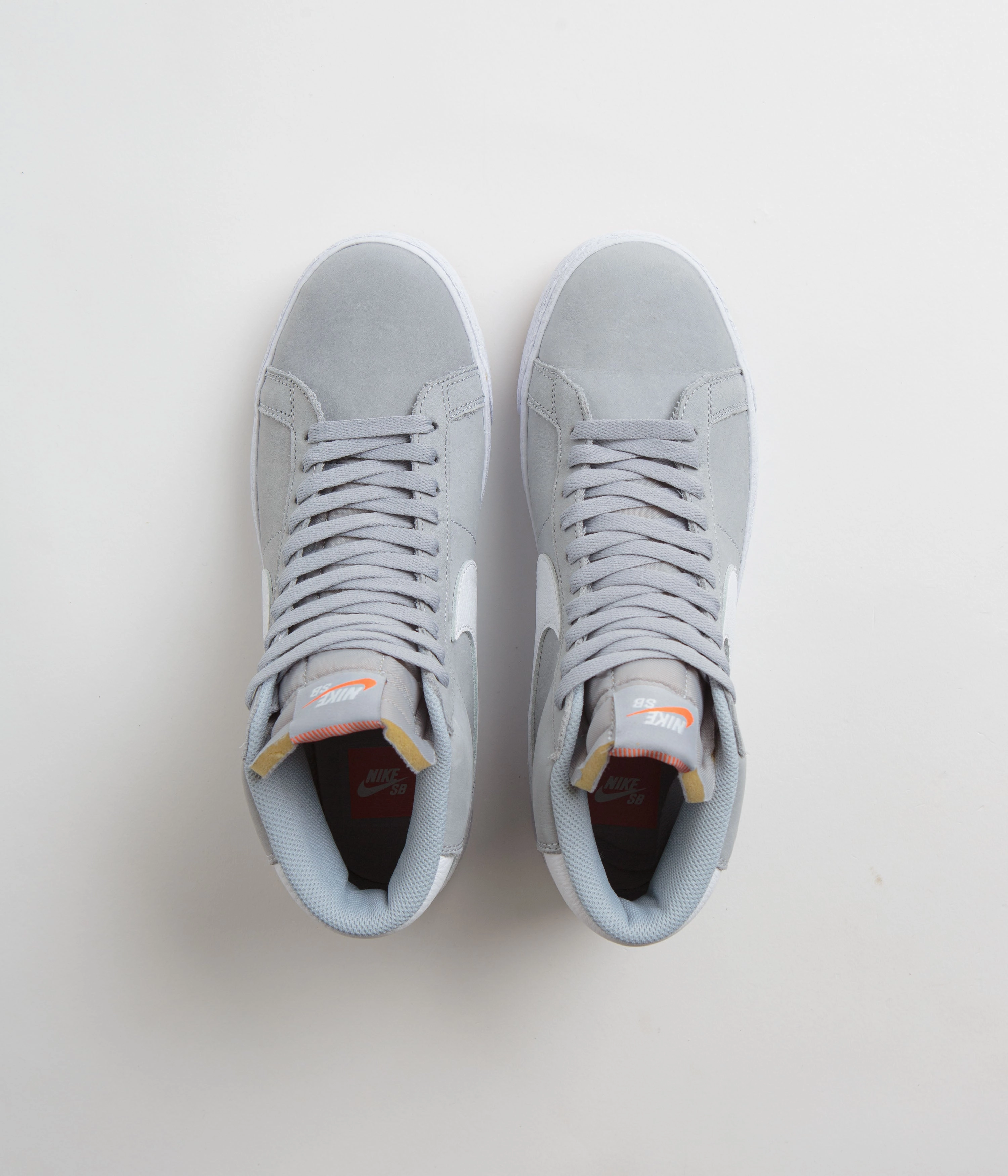 A Asics Running Shoes Nike SB Orange Label Blazer Mid Shoes - Wolf Grey / White - Wolf Grey