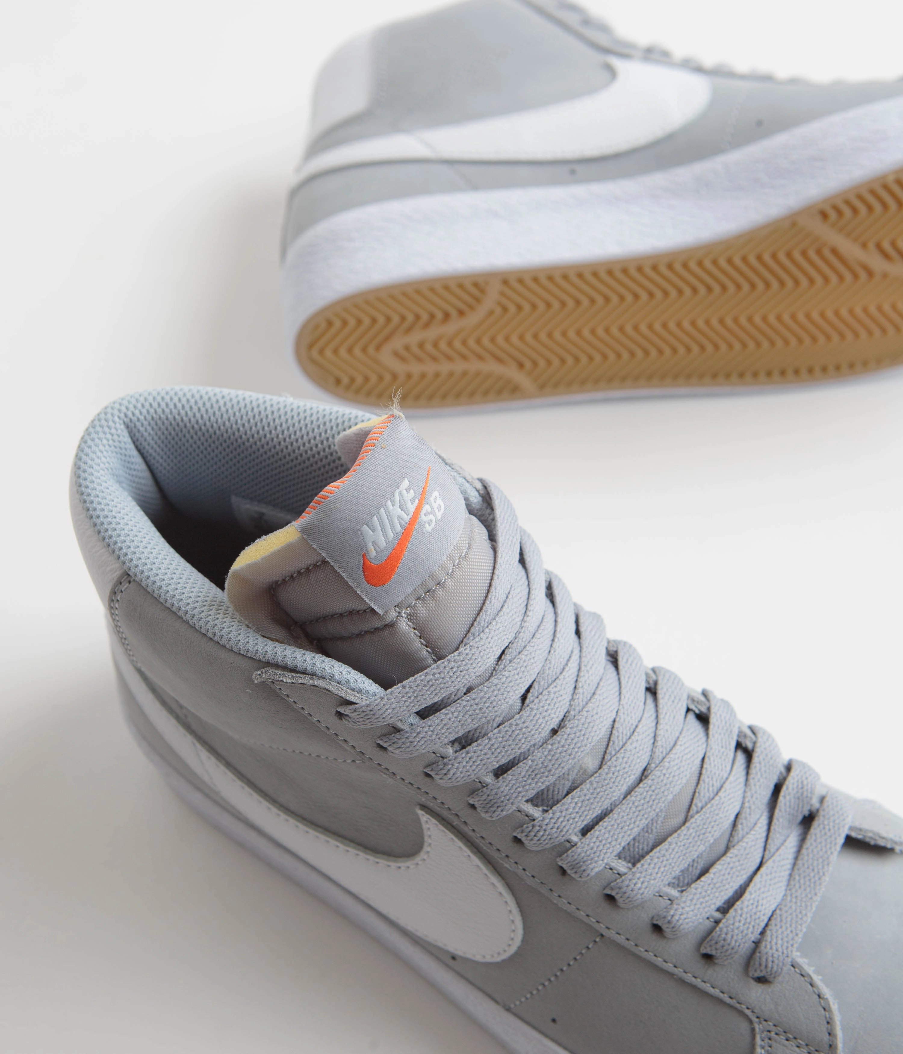 Asics Shoes Gel Kayano 14 Nike SB Orange Label Blazer Mid Shoes - Wolf Grey / White - Wolf Grey