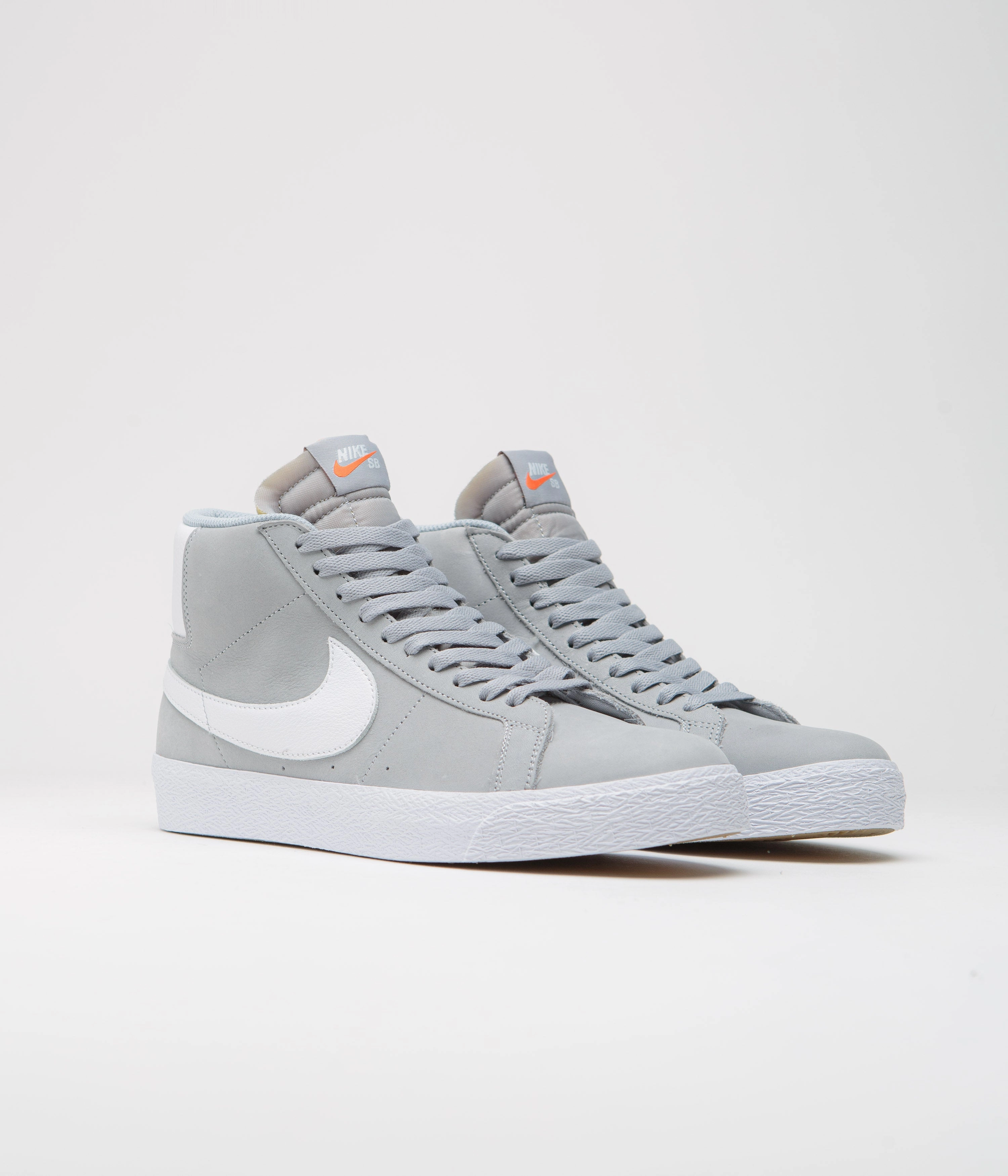 Asics Running Shoes Size 5.5 Nike SB Orange Label Blazer Mid Shoes - Wolf Grey / White - Wolf Grey