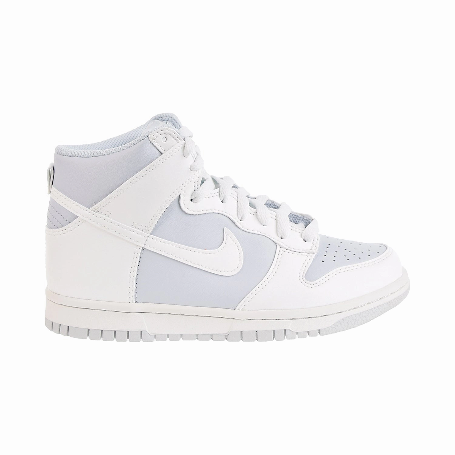Nike Dunk High (GS) Big Kids' Shoes Summit White-Pure Platinum Asics Waterproof Walking Shoes