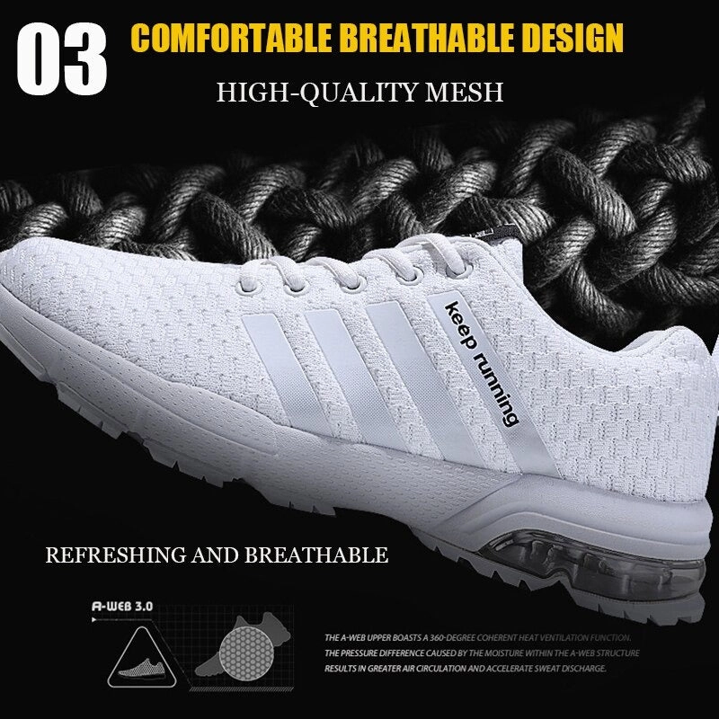 Best Shoes For Running On Treadmill Men's Breathable Sneakers Air Cushion Running Shoes