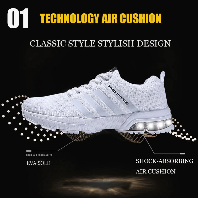 Good Running Shoes For Knees Men's Breathable Sneakers Air Cushion Running Shoes