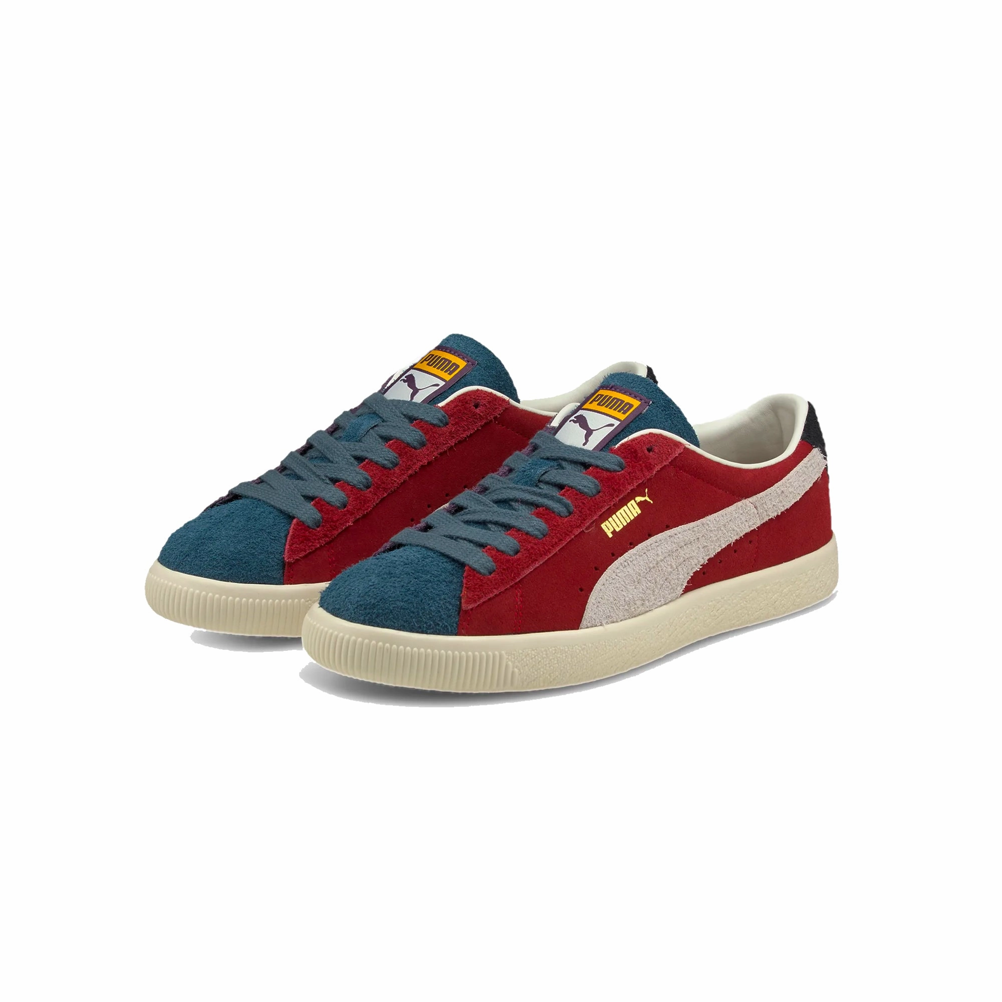 Puma Mens Suede VTG WTFormstripe Shoes 'Int Red-Sweet Grape-Int Blue' Puma Wheelspin Shoes