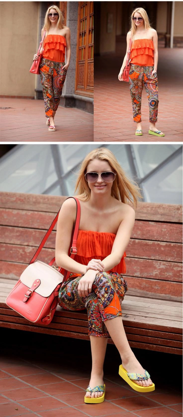 Dream Pairs Flip Flops Summer bohemia flower Women flip flops platform wedges women sandals platform flip slippers beach shoes