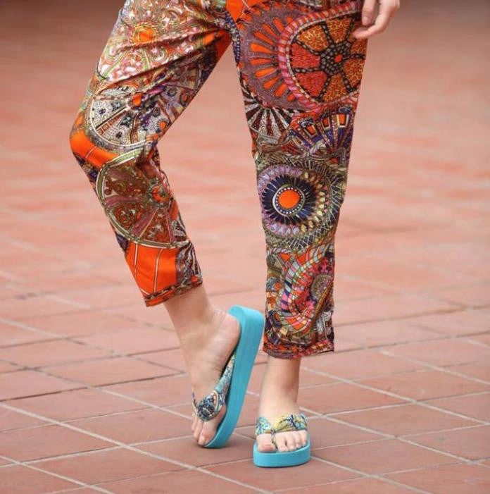 Summer bohemia flower Women flip flops platform wedges women sandals platform flip slippers beach shoes Best Long Lasting Flip Flops