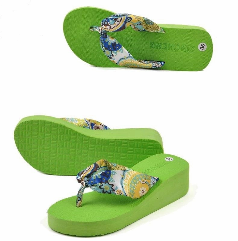 Summer bohemia flower Women flip flops platform wedges women sandals platform flip slippers beach shoes Different Styles Of Flip Flops