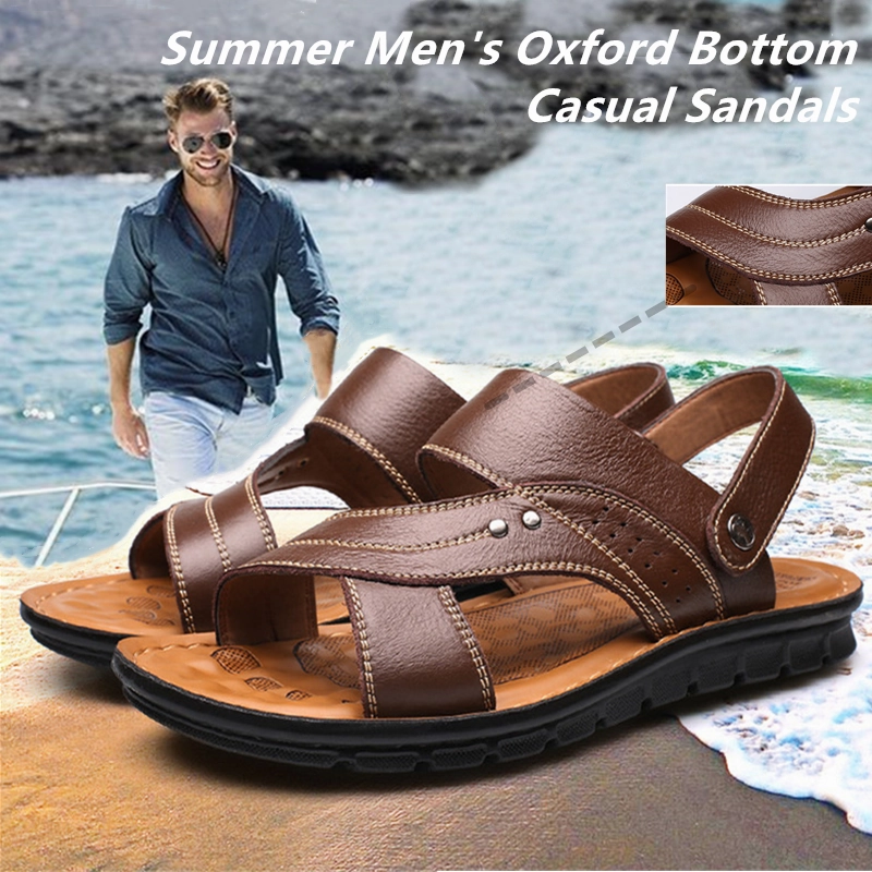Walking Sandals Comfortable Summer New Men's Oxford Bottom Casual Sandals