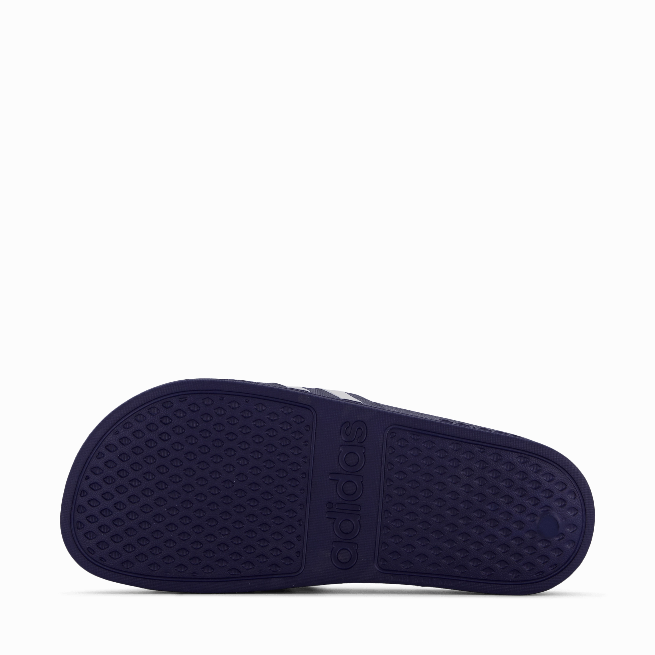 Adilette Aqua Slides Dark Blue / Cloud White / Dark Blue Tall Wedge Flip Flops