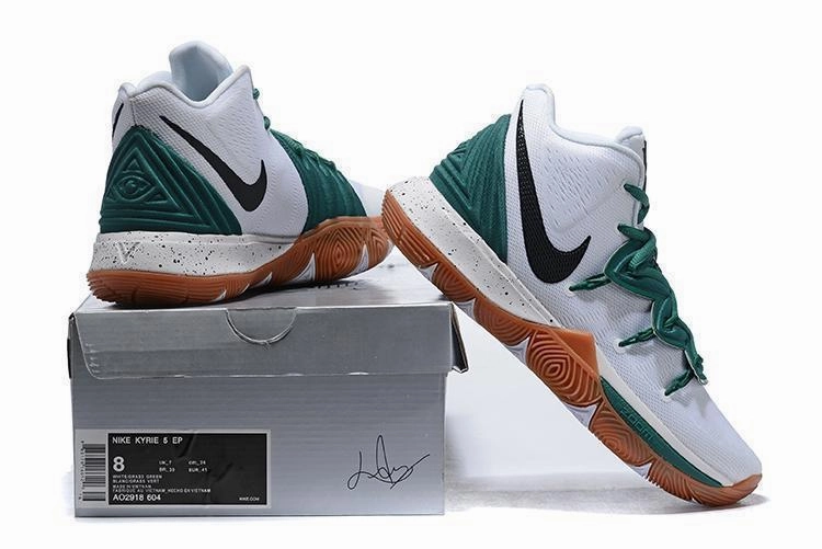 Nike Kyrie 5 White Green Black Men Basketball Shoes Sale Size US 7-12 Asics Roadhawk Ff Running Shoes
