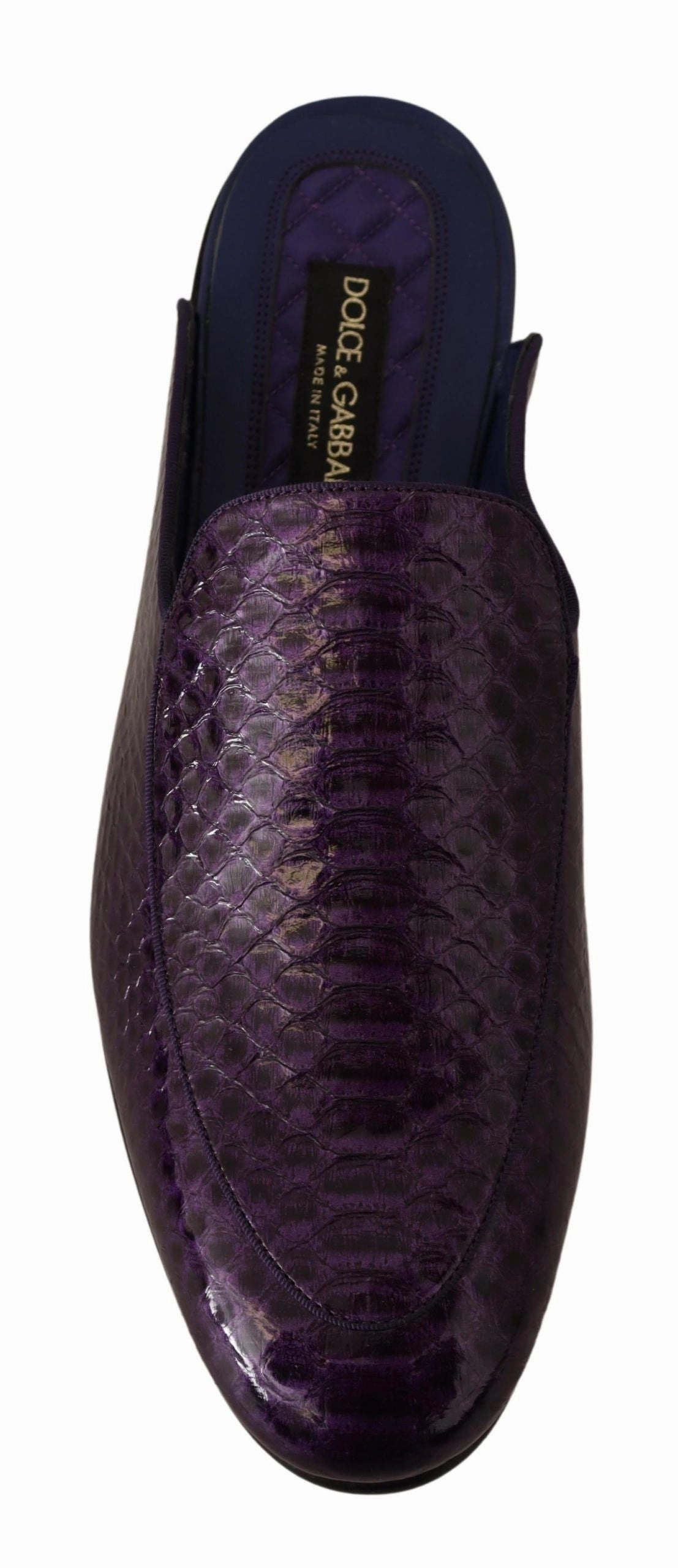 Sandals Grande St Lucian Resort Dolce & Gabbana Purple Exotic Python Leather Slides