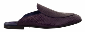 Comfiest Sandals Dolce & Gabbana Purple Exotic Python Leather Slides