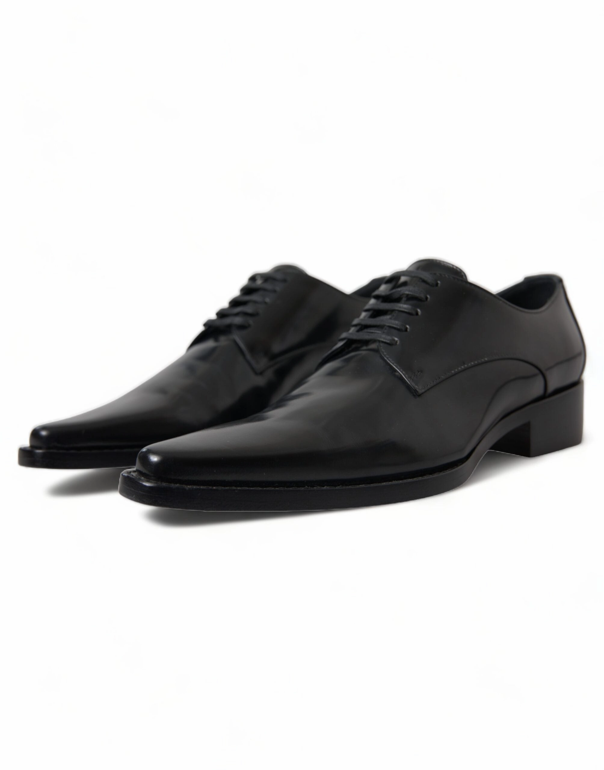 Formal Wear With Flat Shoes Dolce & Gabbana Black Leather Lace Up Formal Flats Shoes