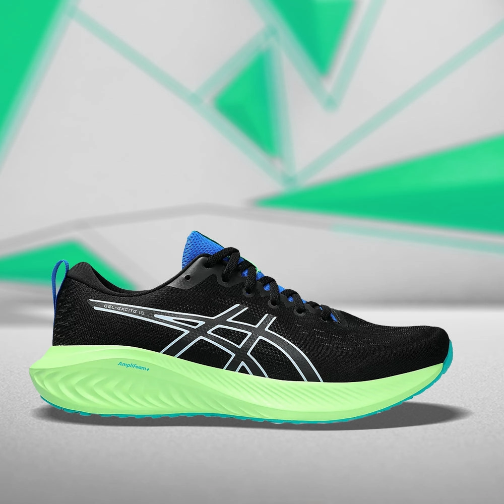 ASICS GEL-EXCITE 10 (M) - (BLACK/LIGHT BLUE) RUNNING SHOES Asics Japan S Shoes