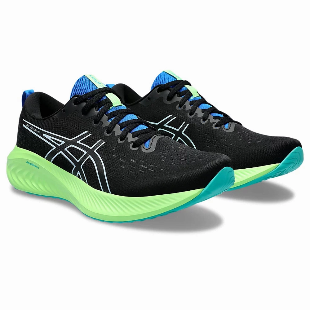 Asics Running Shoes Tiger ASICS GEL-EXCITE 10 (M) - (BLACK/LIGHT BLUE) RUNNING SHOES