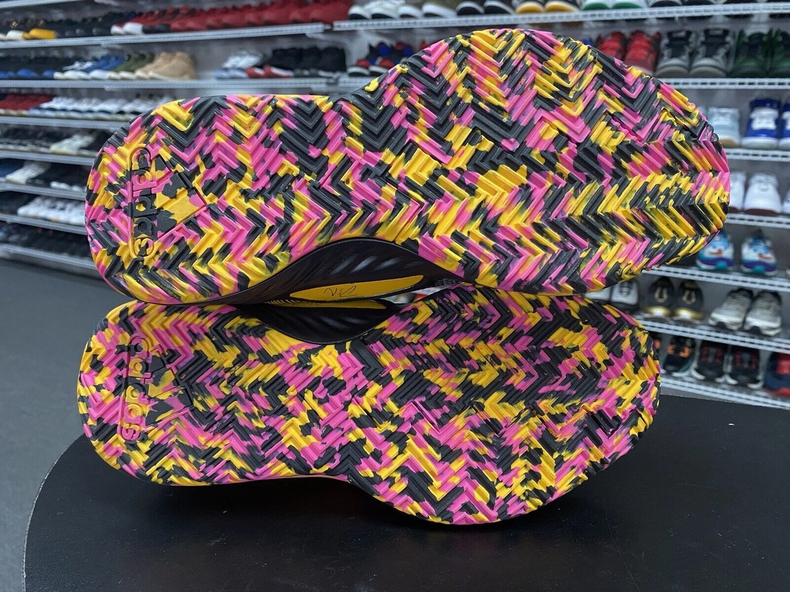 Adidas 2012 Basketball Shoes ADIDAS Dame 5 Asia Tour Men's SIZE 9 Basketball Sneakers EF9367 Black Pink Yellow