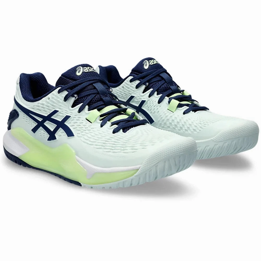 Asics Tennis Shoes Japan ASICS GEL-RESOLUTION 9 WOMEN'S (PALE MINT/BLUE EXPANSE)