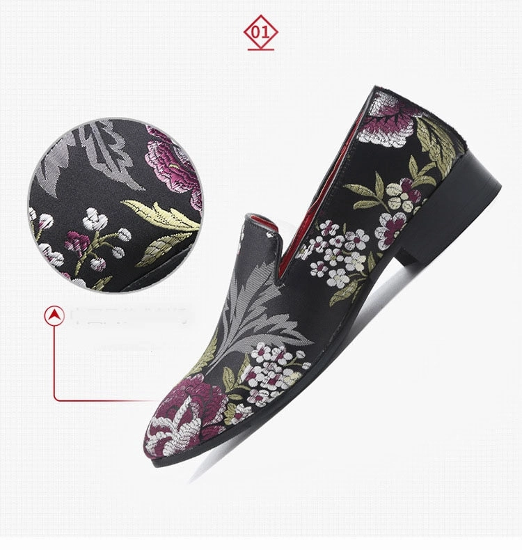 Casual Dress Shoes To Wear With Jeans Embroidered Men Moccasins  Dress Shoes