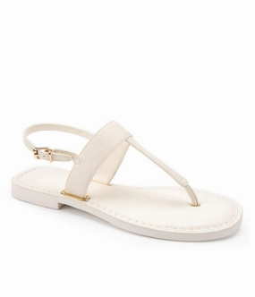 Aerosoles Cherry Slingback White Leather Light Up Flip Flops