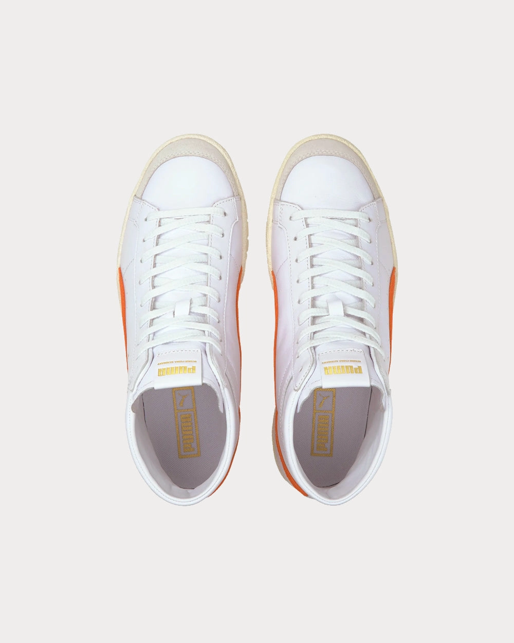 Ralph Sampson 70 Mid OG White-Tigerlily High Top Sneakers Puma Court Classic Vulc Slip On Shoes