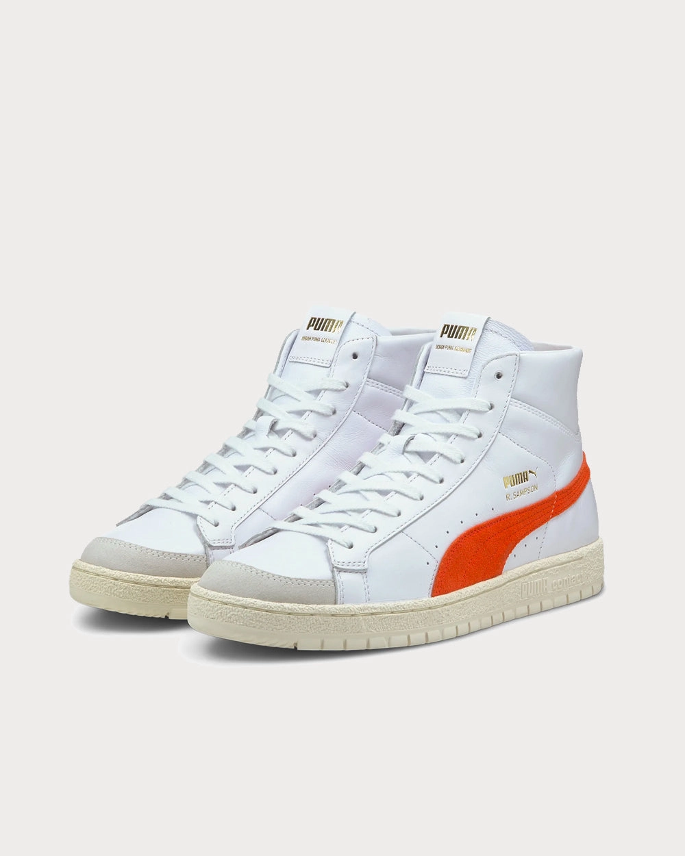 Ralph Sampson 70 Mid OG White-Tigerlily High Top Sneakers Puma Hybrid Shoes
