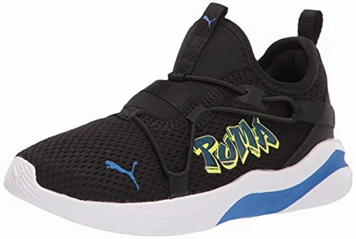 PUMA SOFTRIDE Rift Toddler Running Shoe, Blk-Neb-Blu-Yel, 5 US Toddler Comparable To Asics Gt 2000
