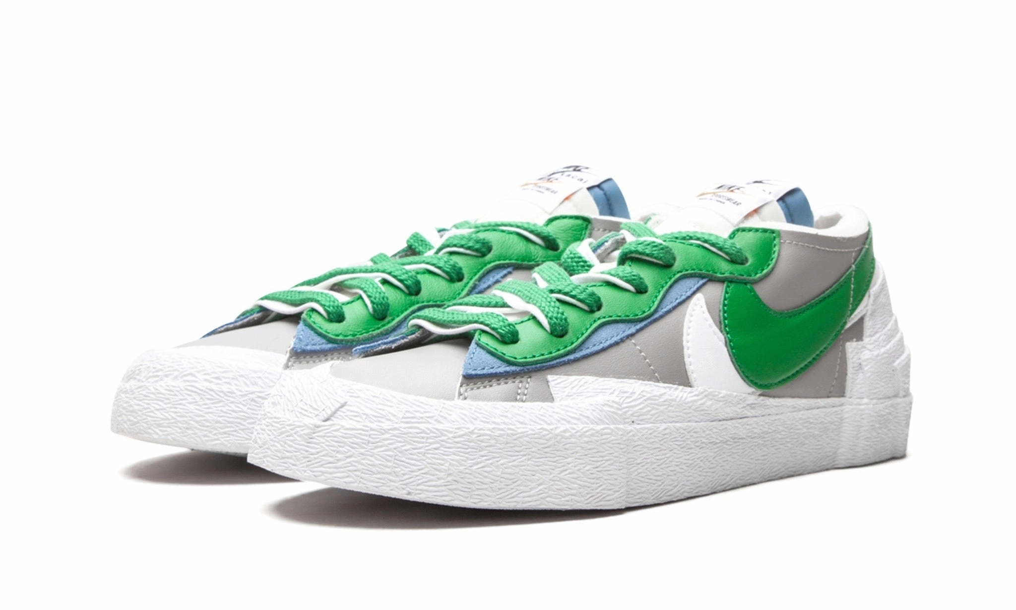NIKE BLAZER LOW SACAI MEDIUM GREY CLASSIC GREEN Rare Asics Wrestling Shoes