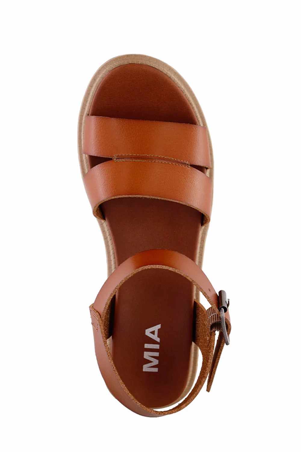 MIA Jovie Platform Sandals for Women in Cognac | GS1425701-COGNAC Loafer Sandals