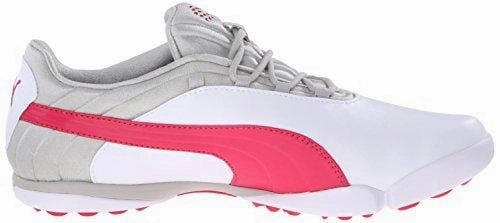 Asics Shoe Width Measurement PUMA Women's sunnylite v2 Golf Shoe, White/Rose Red/Gray, 8 M US