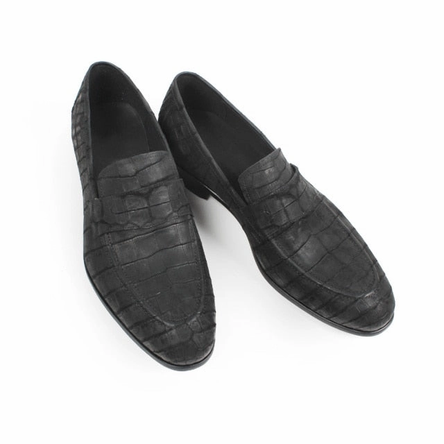 Vikeduo 2019 Custom Genuine Leather Shoe Fashion Party wedding Dress Office Original Designer Men's Crocodile Skin Loafers Shoes Loafers Platform