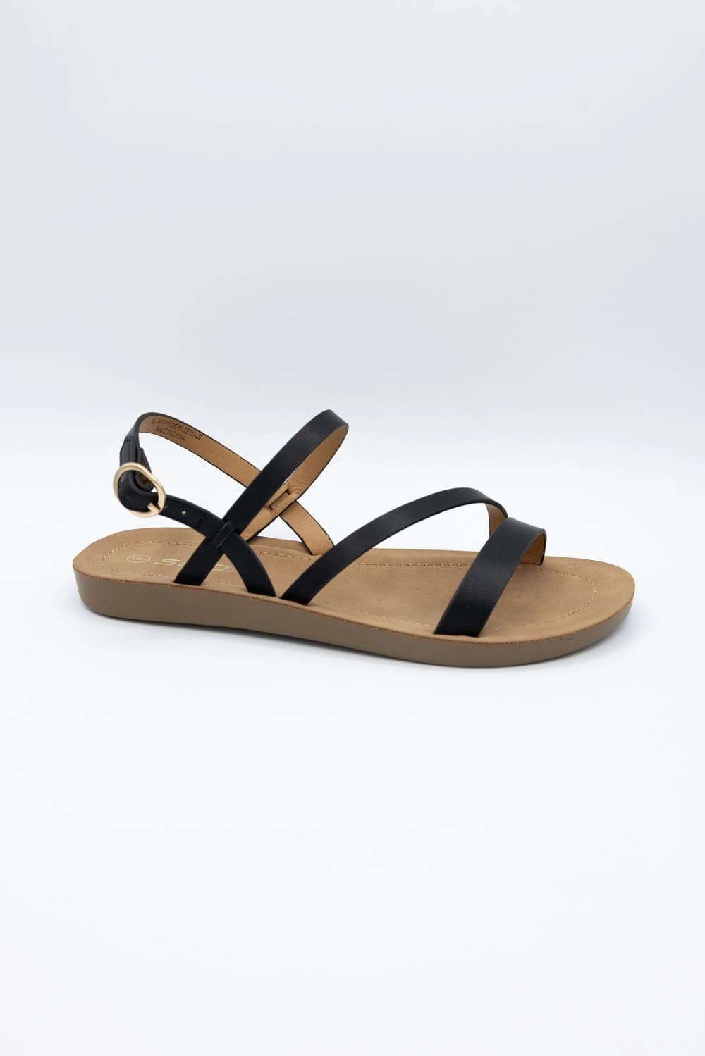 Sandals Memory Foam Soda Enfold Sandals for Women in Black | ENFOLD-S BLACK