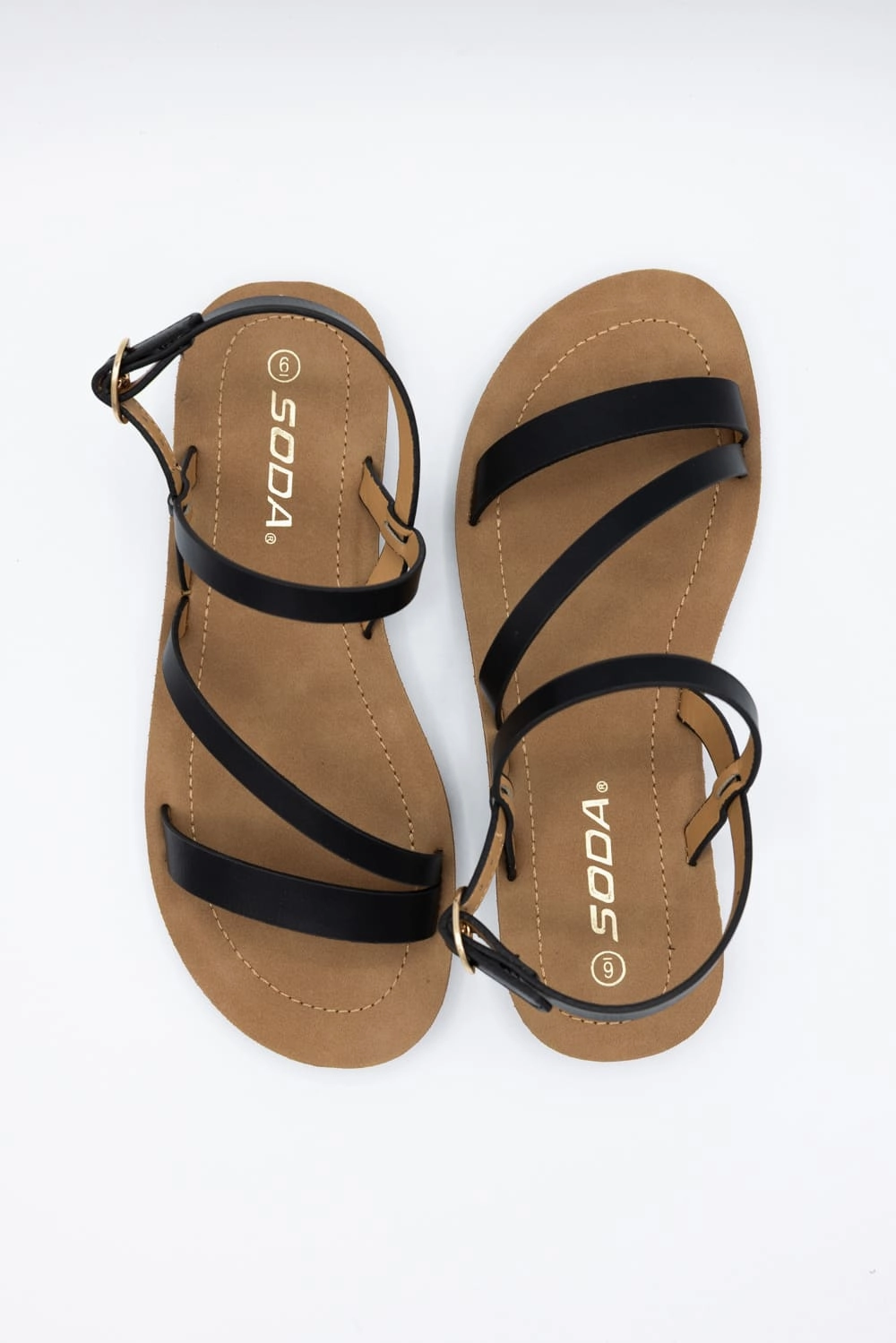 Soda Enfold Sandals for Women in Black | ENFOLD-S BLACK Traditional Japanese Sandals