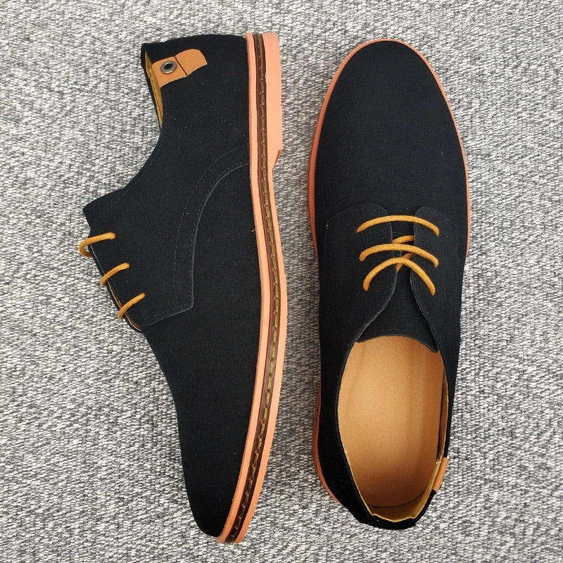 Casual Shoes With Jeans Spring Suede Leather Men Shoes Oxford Casual Shoes Classic Sneakers Comfortable Footwear Dress Shoes Large Size Flats