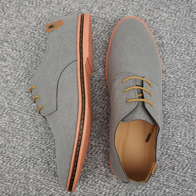 Casual Shoes Ideas Spring Suede Leather Men Shoes Oxford Casual Shoes Classic Sneakers Comfortable Footwear Dress Shoes Large Size Flats