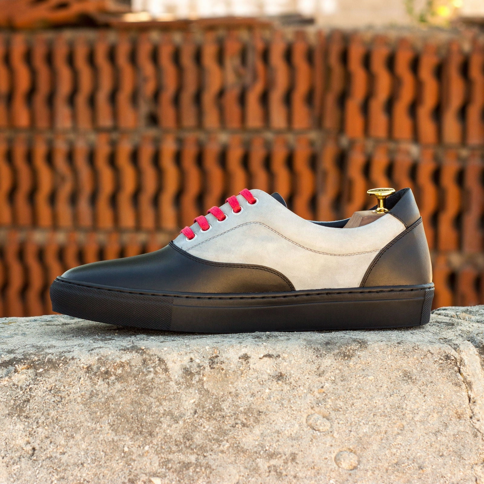 Bike Shoes Casual Men's Top Sider Leather Sneakers Wide Plus Size Grey 3570