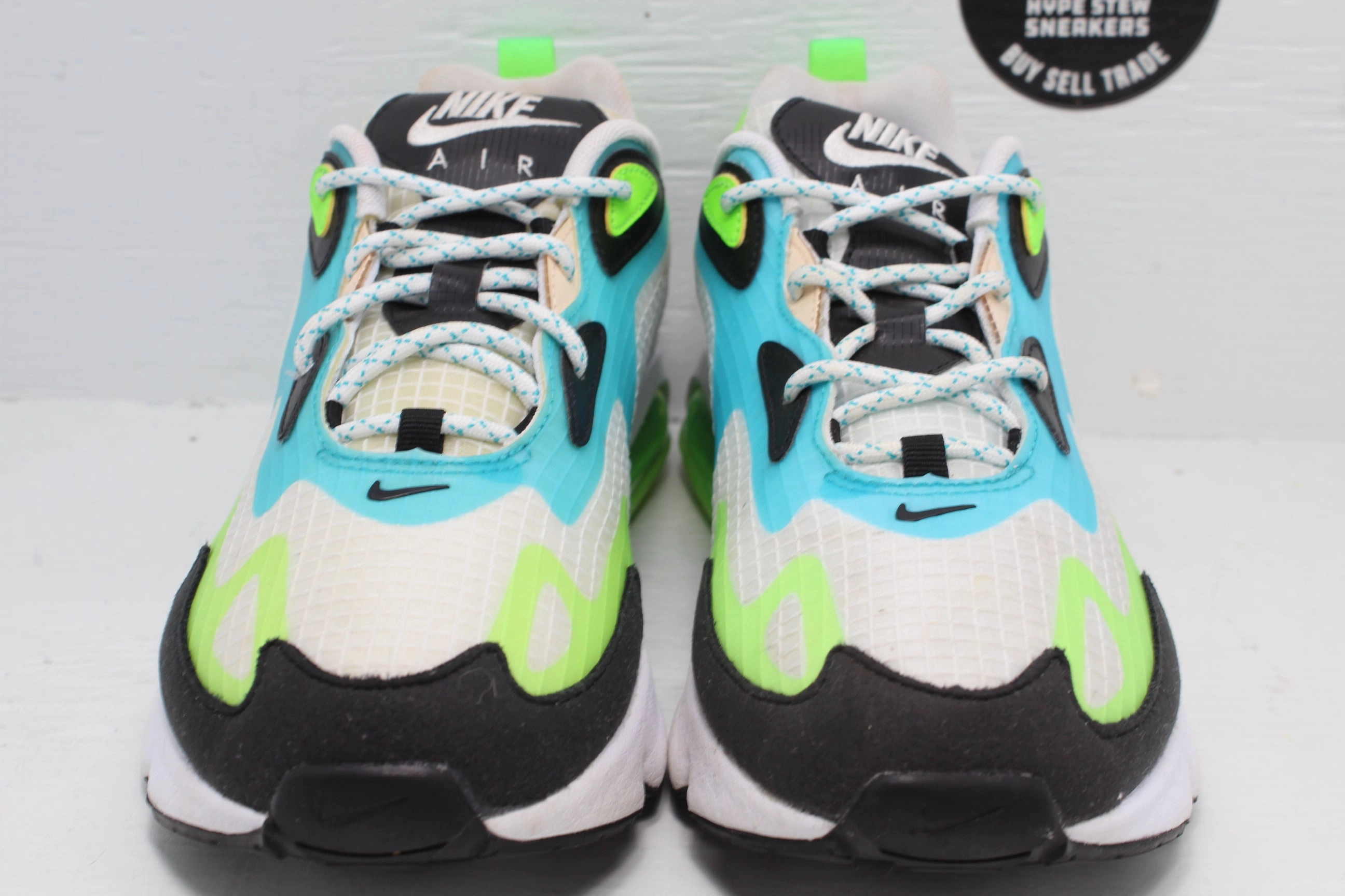 Nike Air Max 200 White Electric Green Oracle Aqua Asics Legends Aggressor Wrestling Shoe