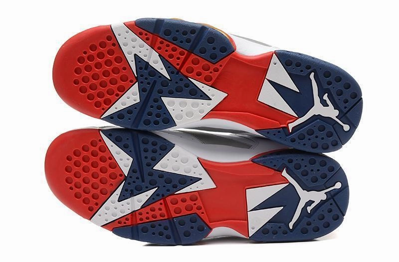 Asics Shoes Triathlon Nike Air Jordan 7 Retro White Navy Red Shoes Basketball Men