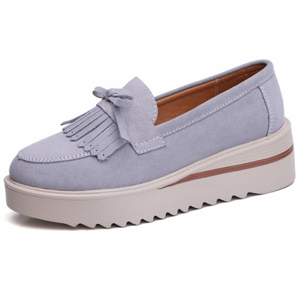 Comfy Slip-On Suede Tassel Platform Shoes Easy Spirit Onward Casual Shoes