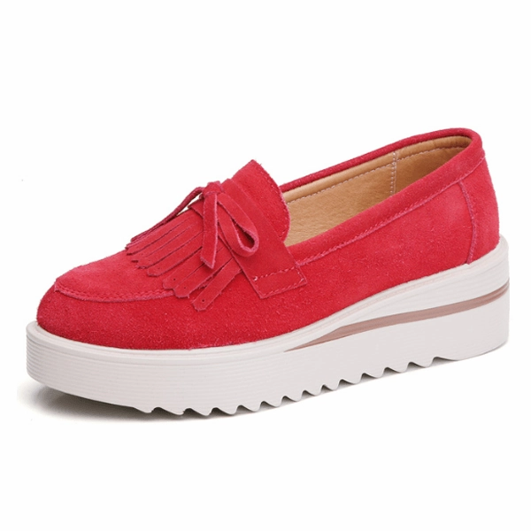 Best Casual Shoes For Bunions Comfy Slip-On Suede Tassel Platform Shoes