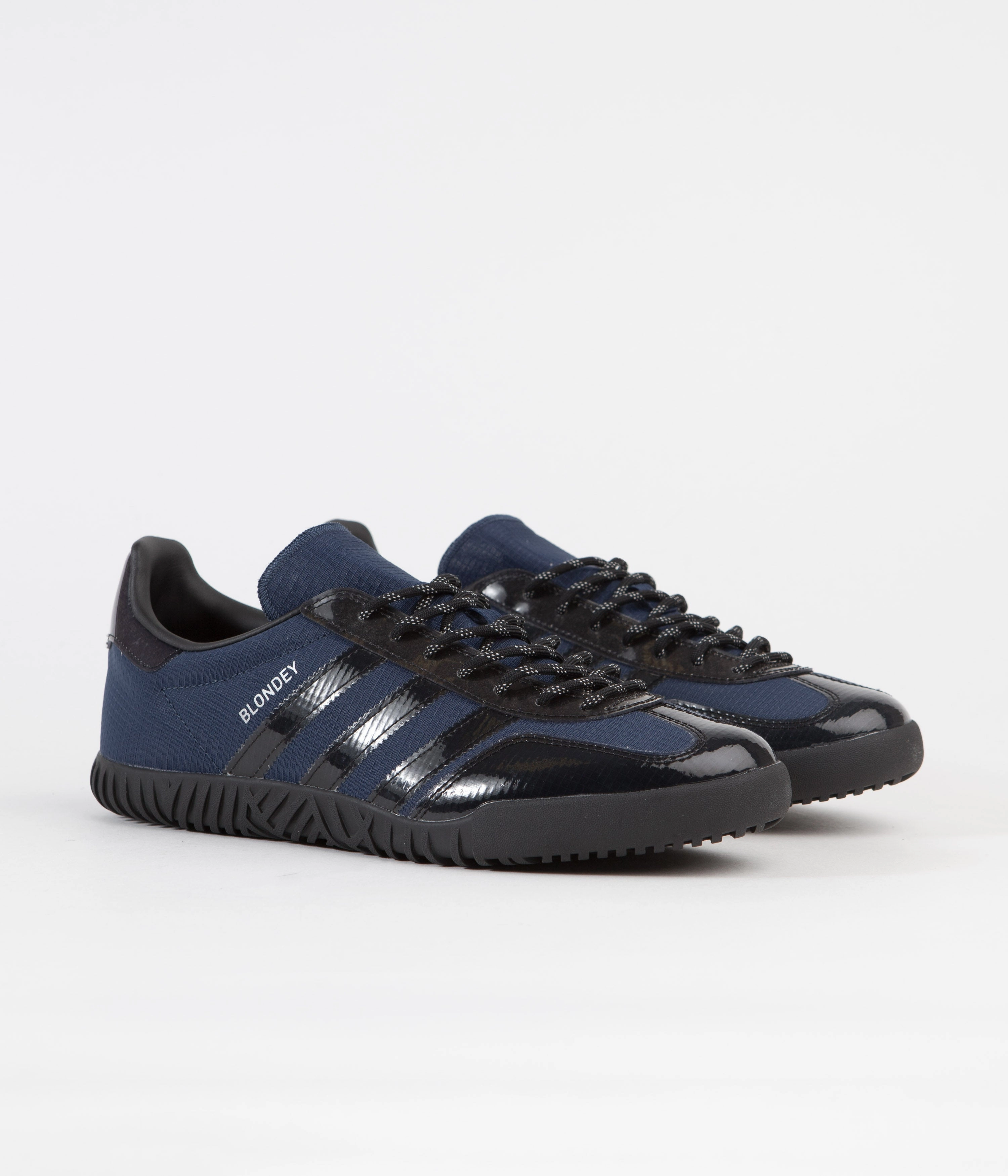 Adidas Crazy Shoes Adidas Blondey Gazelle Shoes - Mineral Blue / Core Black / Metallic Silver