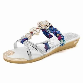 Bohemia Rhinestone T Strap Slide Slippers Eva Sole Slippers Sale