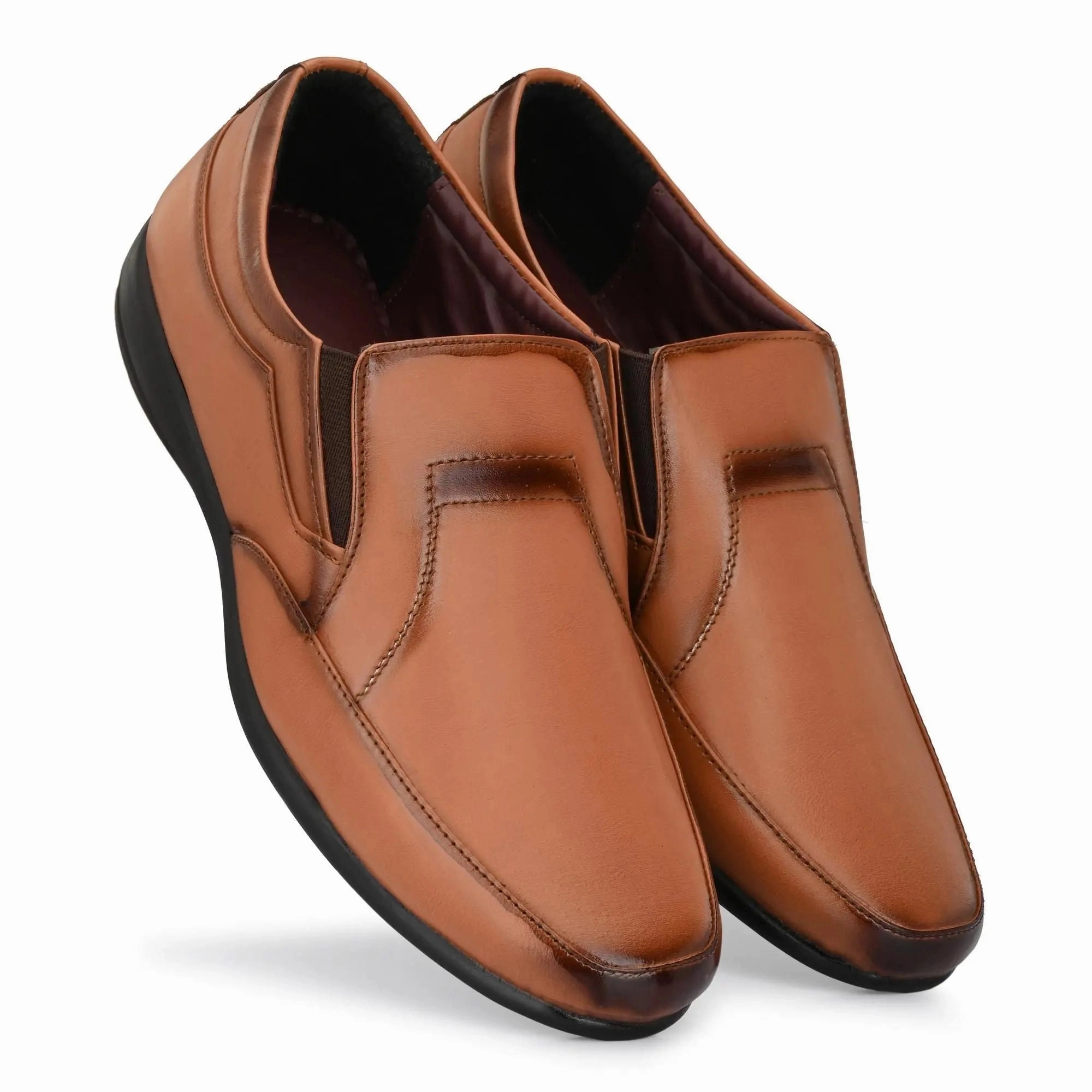 Loafers for Men Tan Color Formal Synthetic Leather Loafer Size 14 Penny Loafers