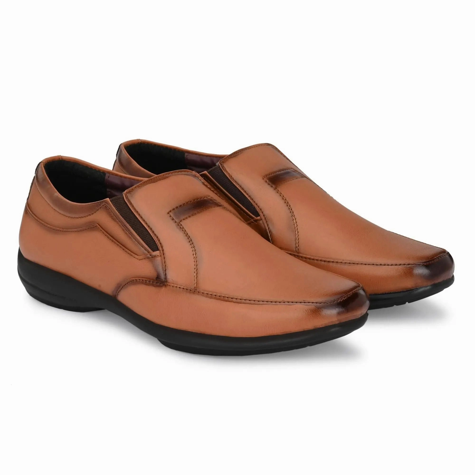 Vinnys Crepe Loafers Loafers for Men Tan Color Formal Synthetic Leather Loafer