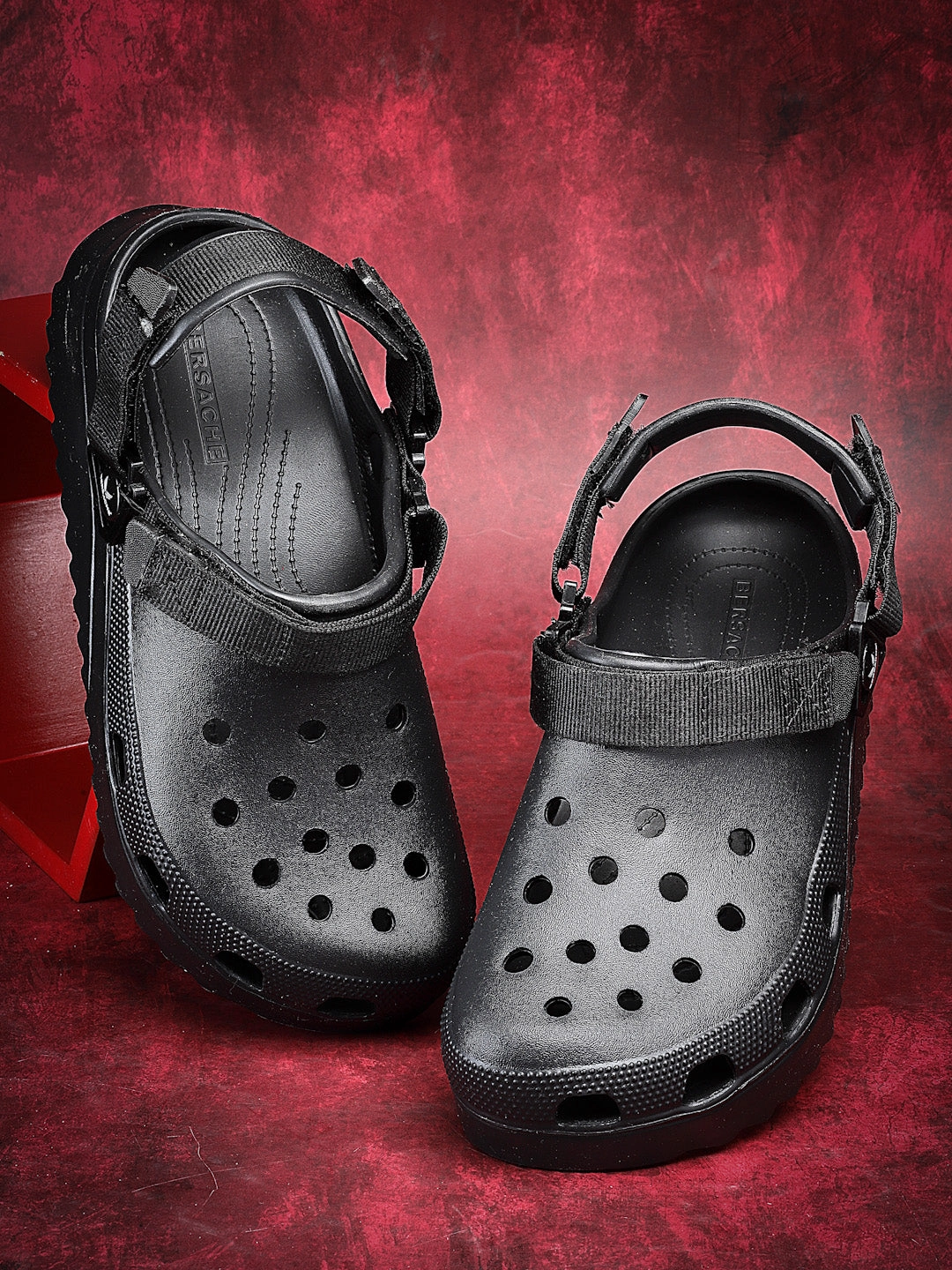 Bersache Extra Soft Classic Casual with  Regular wear with Ultra Soft & Flexibility Technology Clog's for Men's & Boy's (6137-Black) Armani Slippers