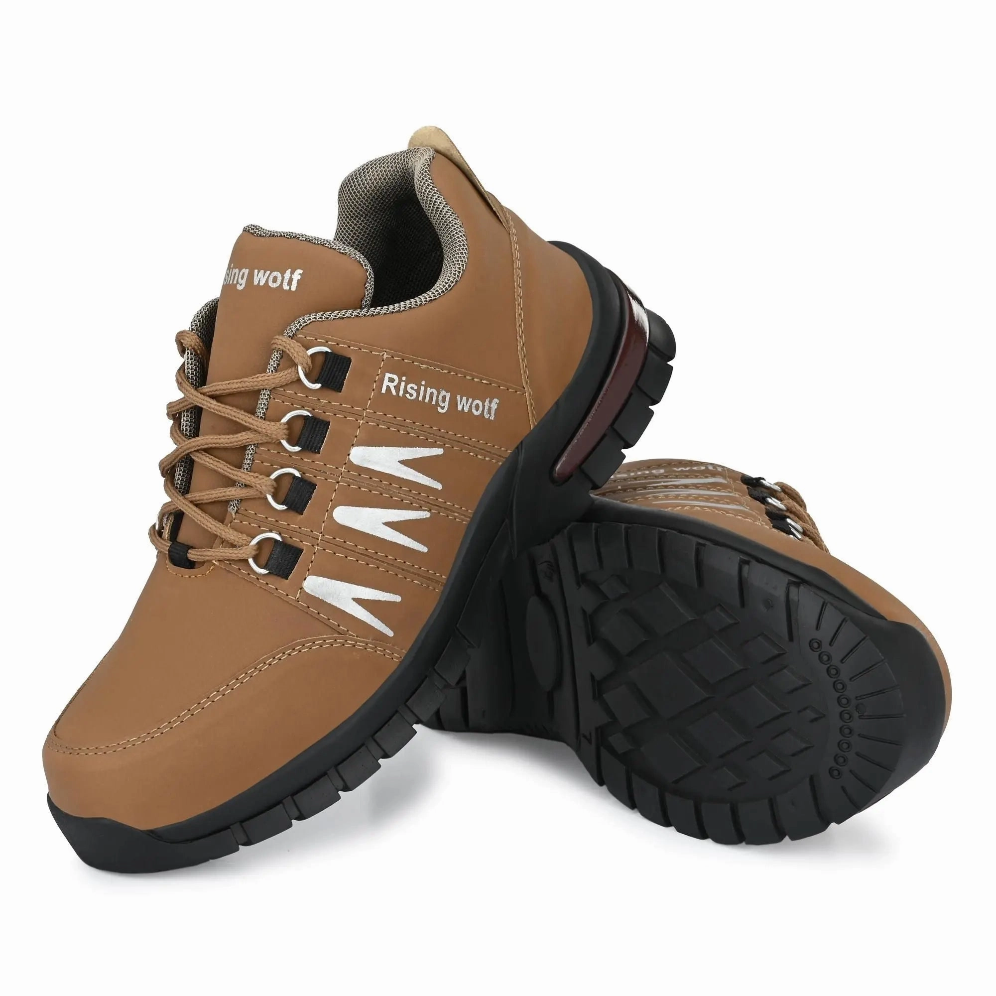 Slip-on Casual Shoes Synthetic Leather Lightweight Leather Shoes for Men Brown Color