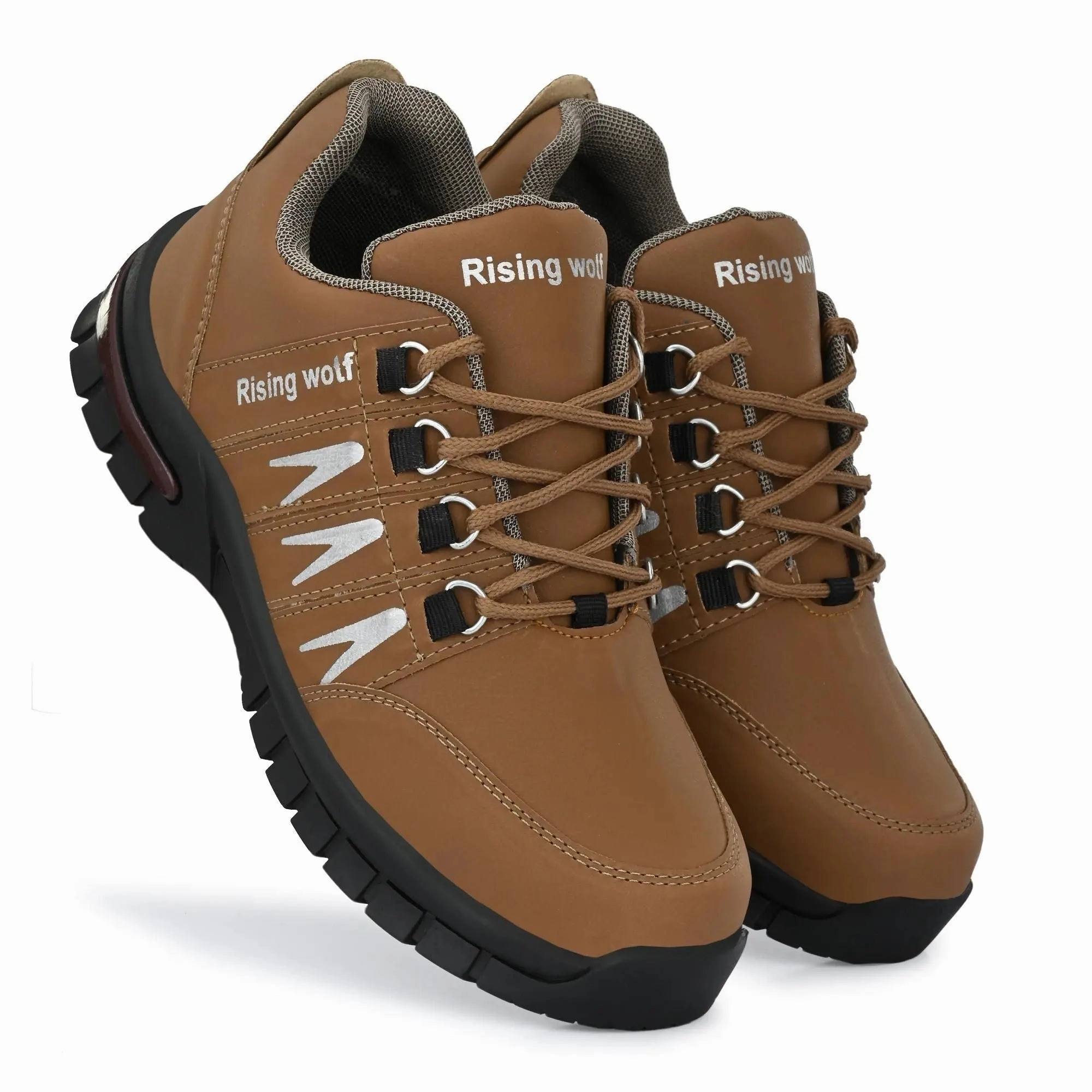 Casual Shoes For Daily Use Synthetic Leather Lightweight Leather Shoes for Men Brown Color
